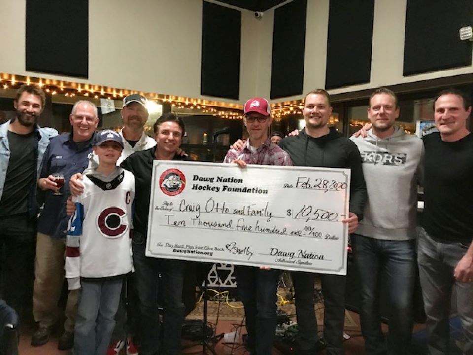 Otto family receives check