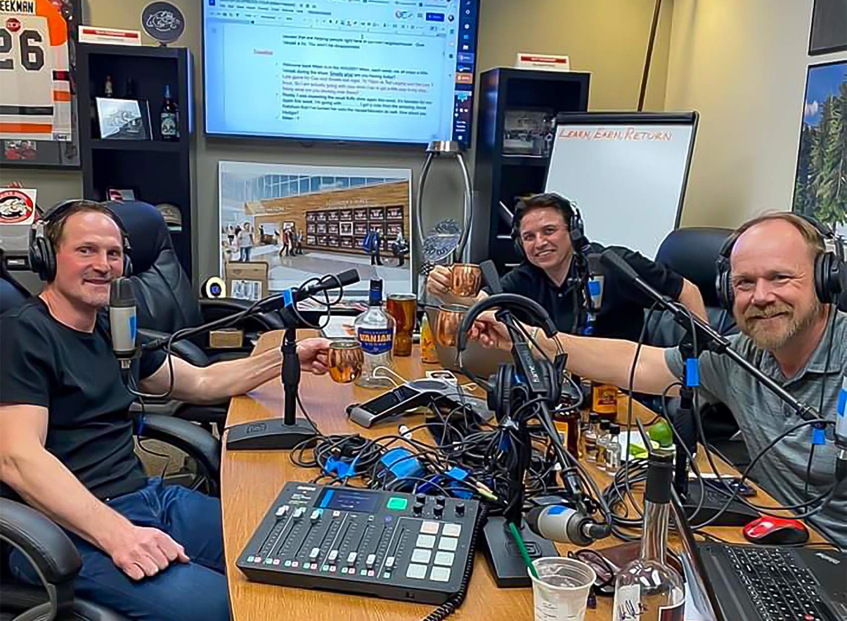 marty and milan doing a podcast together