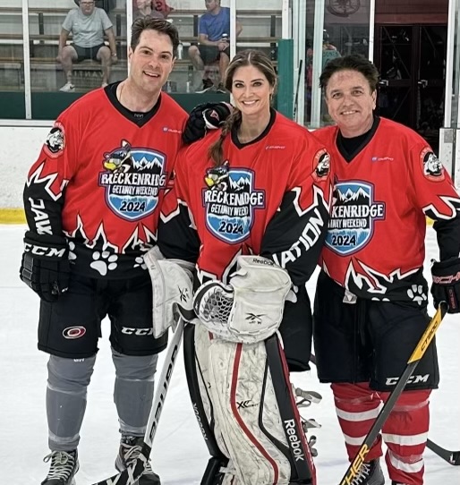 marty and teammates on ice