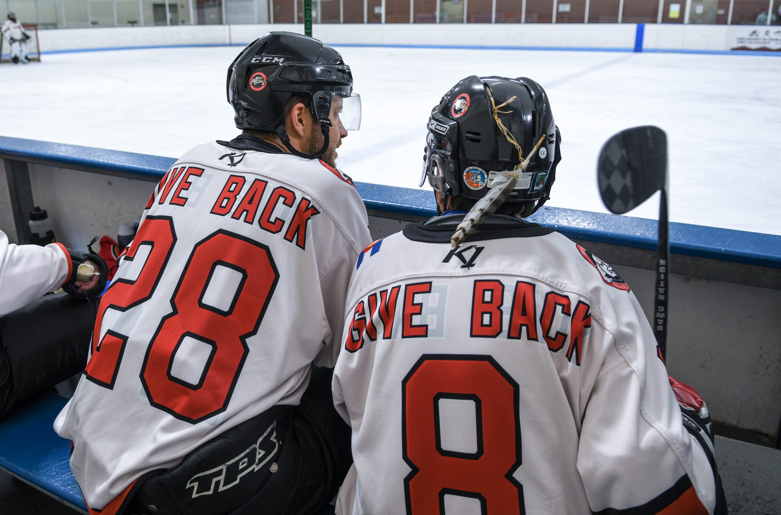 give back jerseys on the bench