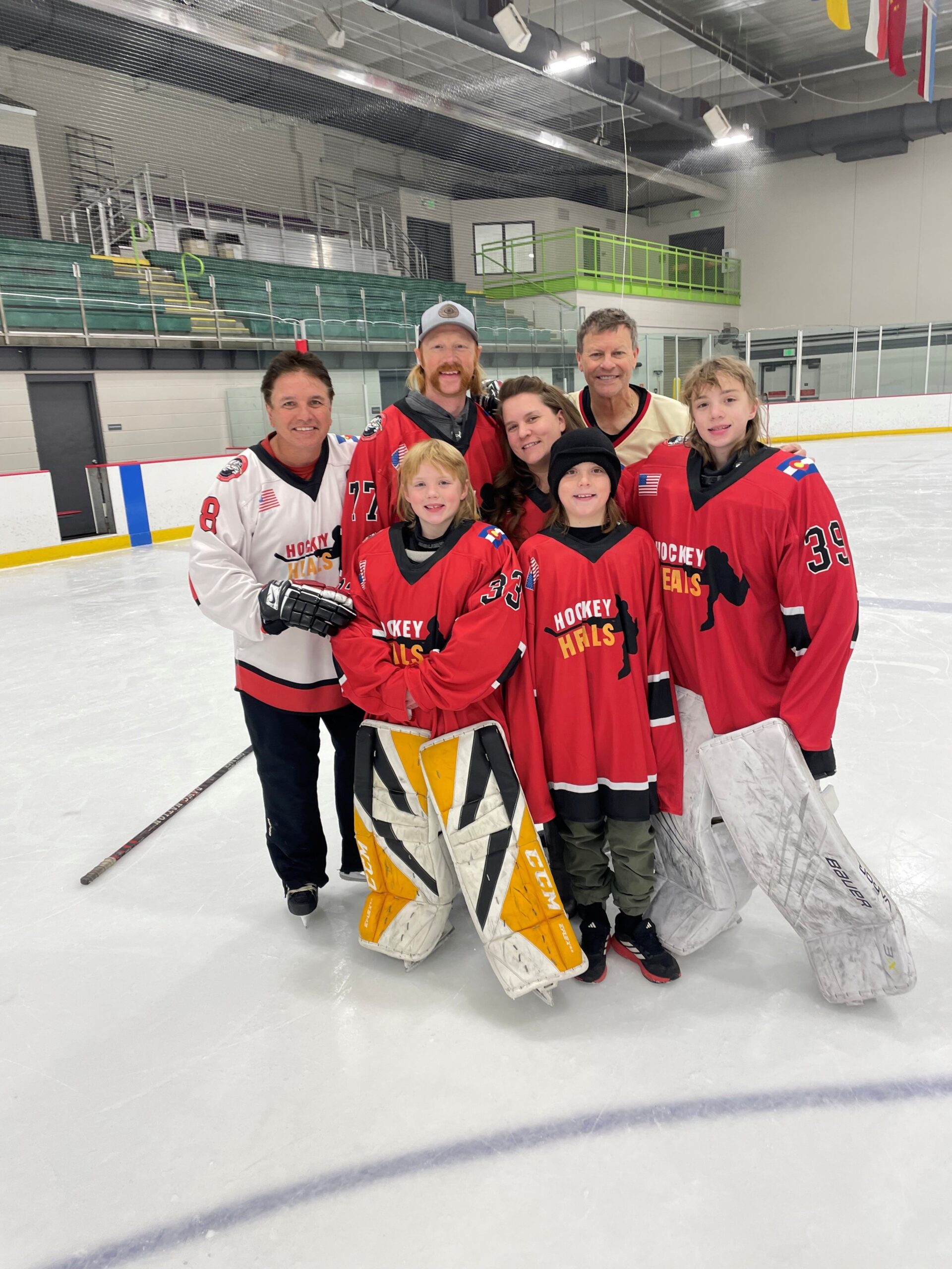 marty with family in hockey gear